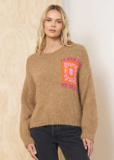 Le Soleil Jacquard Crew Neck Sweater