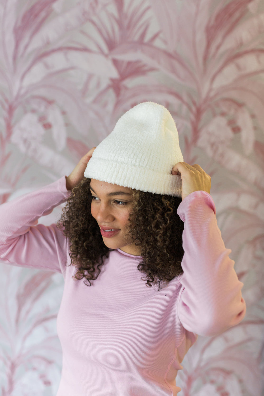 NEW Barefoot Dreams COZY CHIC LITE BEANIE Blush Pink Barefoot Dreams® CozyChic® Barbie Beanie, Barbie Pink, One  main image 2