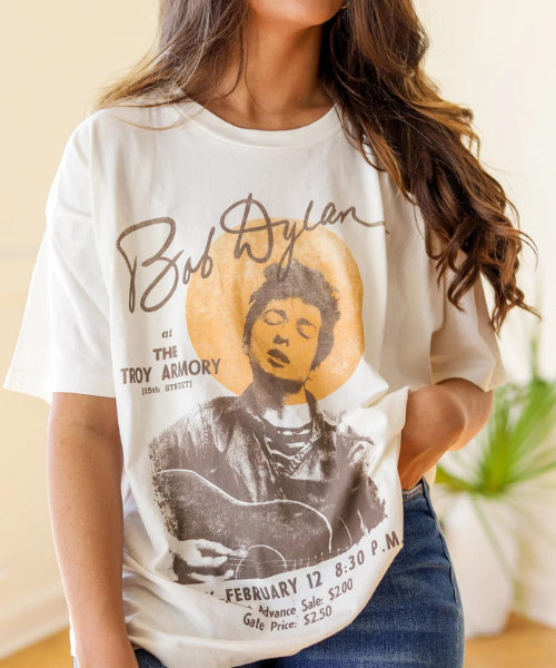Bob Dylan Troy Armory Vintage Stone Graphic Tee DAYDREAMER
