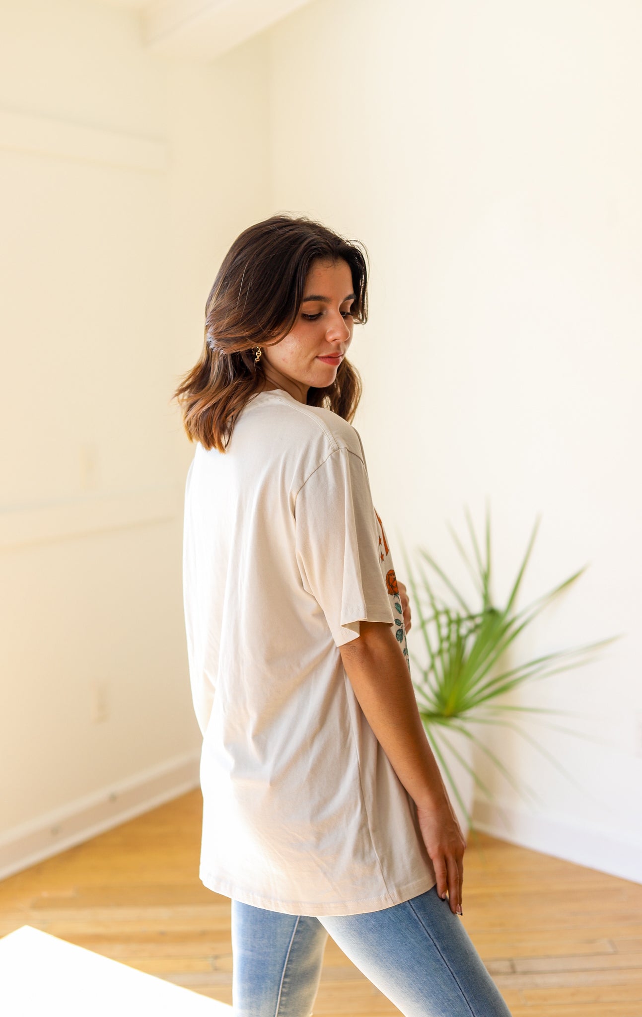 Cream Free Spirit Born To Be Wild Graphic Tee